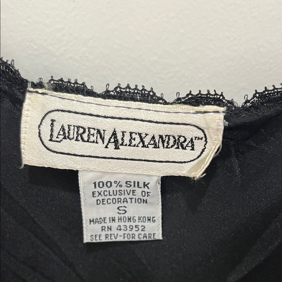 Lauren Alexandra Elegant Black 100 % Silk Slip Dress-Size Small - Picture 3 of 8